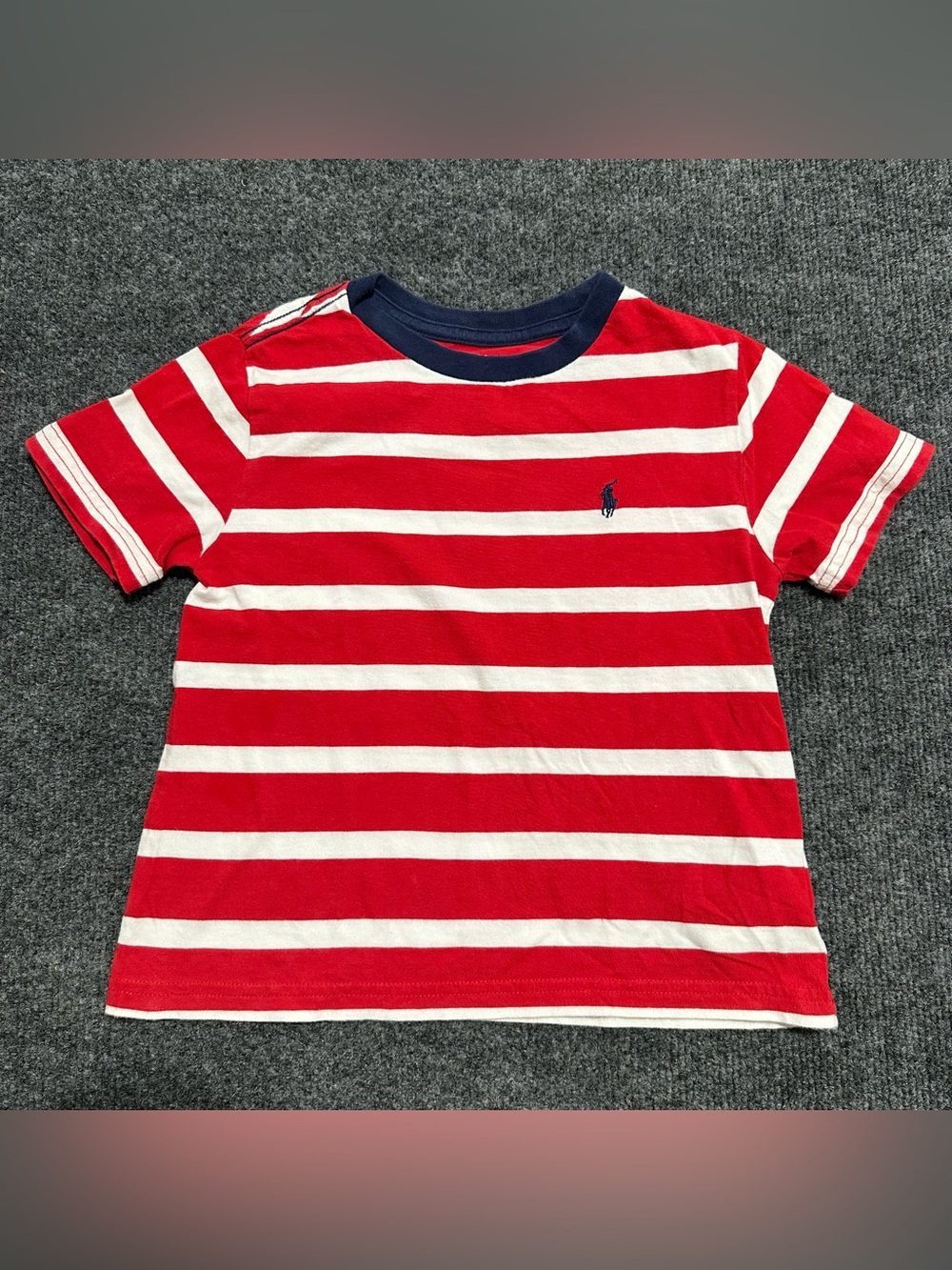 Ralph Lauren Red & White Striped Kids T-Shirt